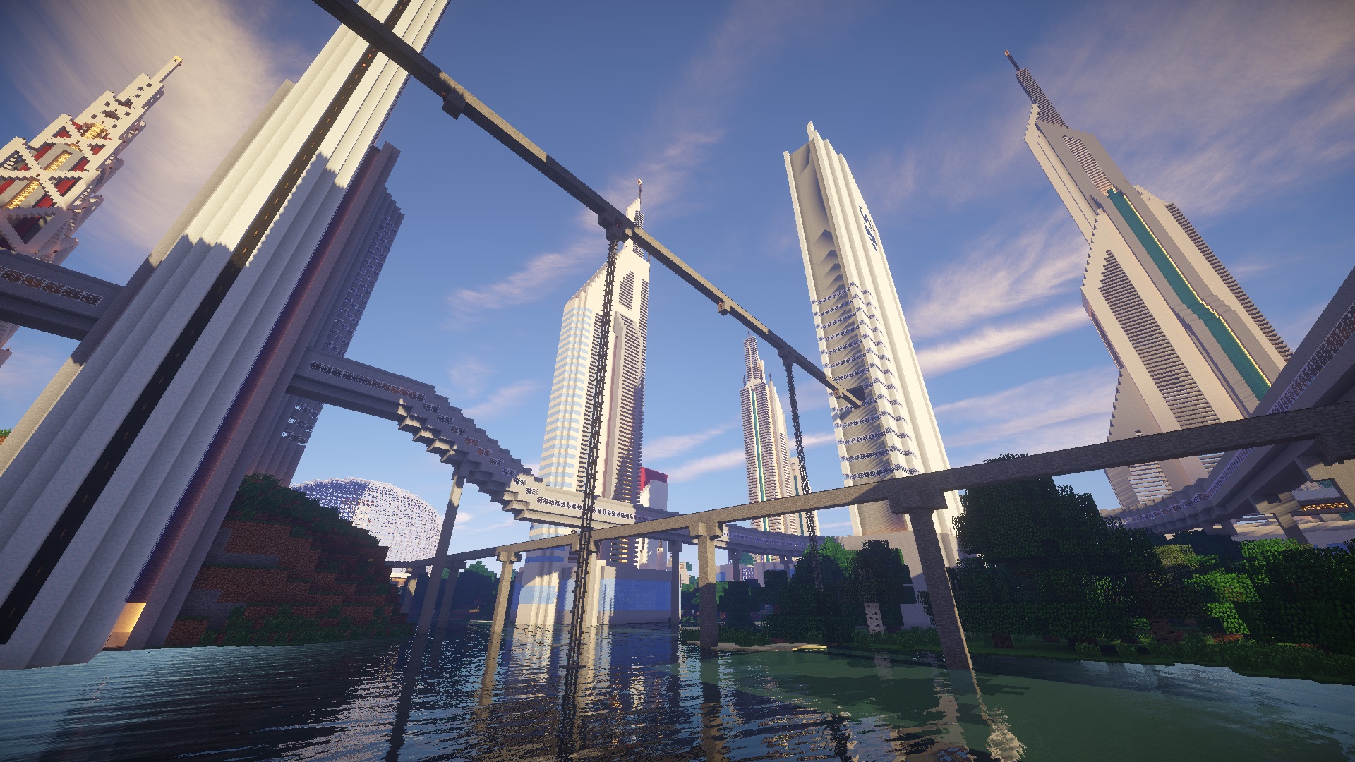 Map Ville Futuriste Créatif Minecraft