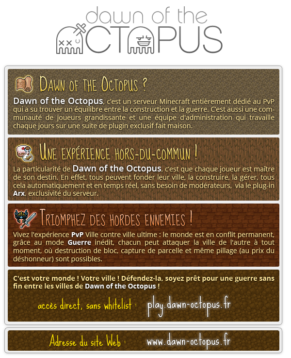 Dawn of the Octopus - Serveur Minecraft PvP