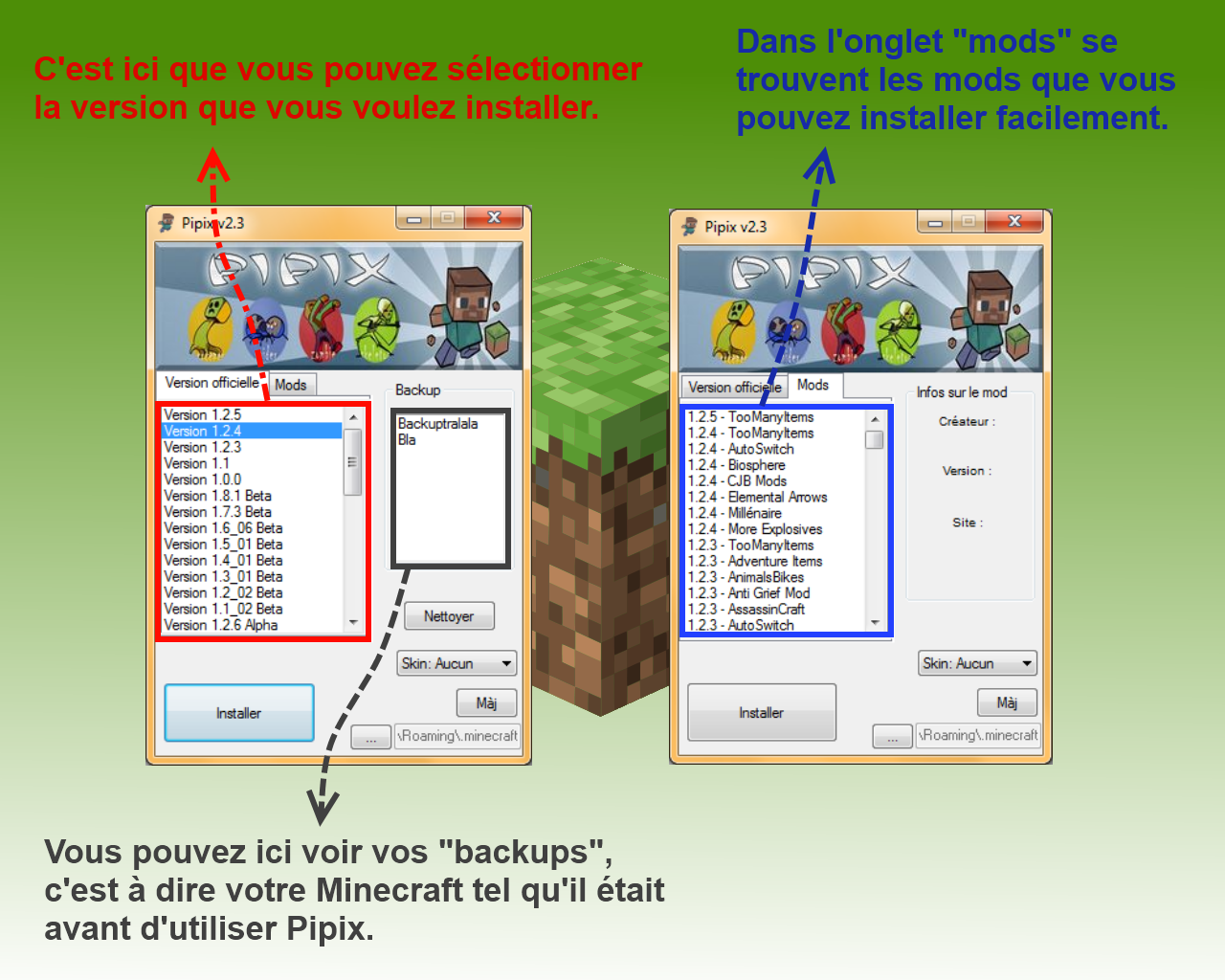 comment installer pipix