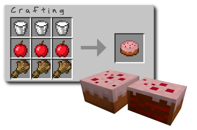 как сделать торт в майнкрафте #8