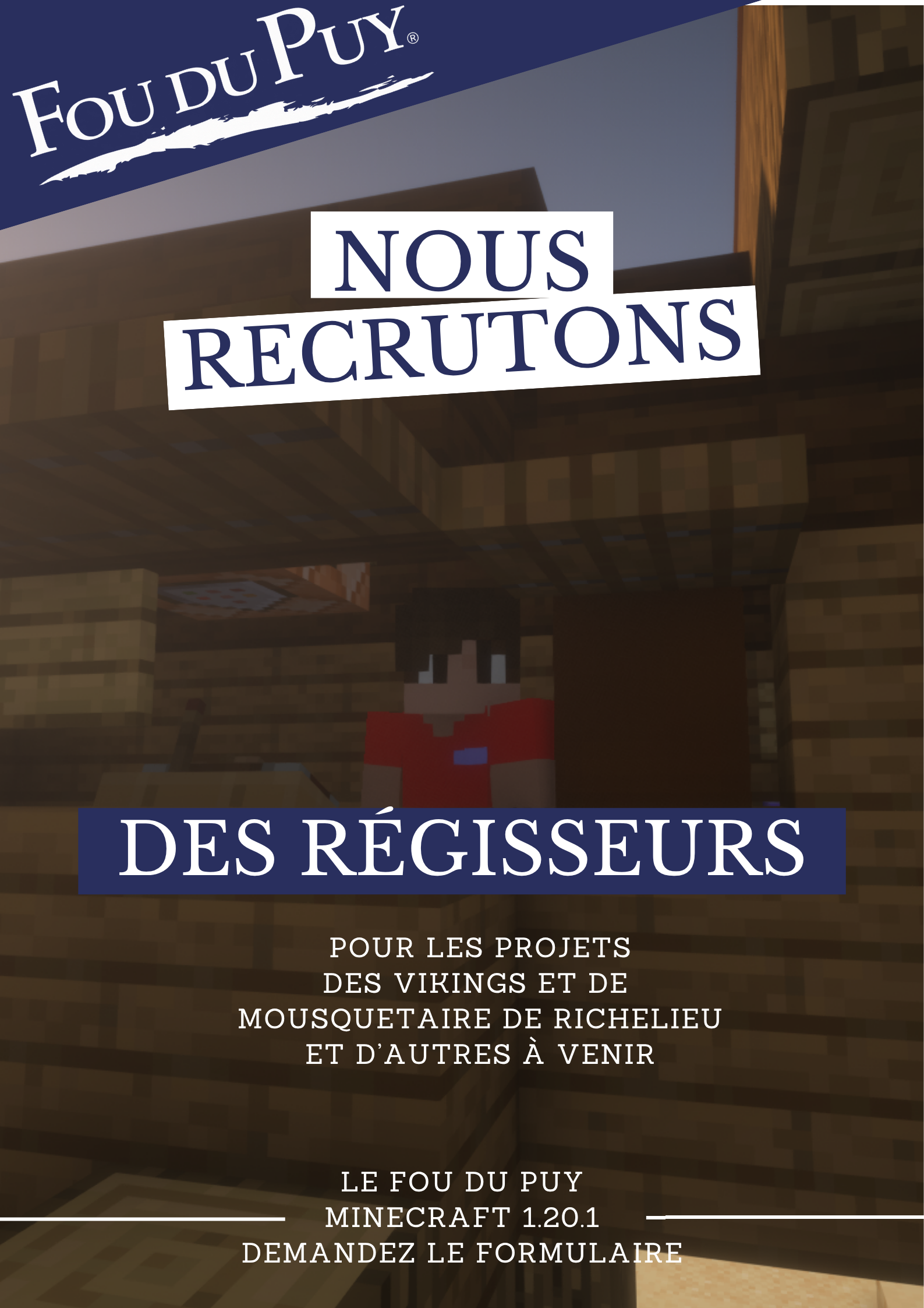Affiche Annonce Agence Recrutement Entreprise Emploi Photo Moderne Formes Professionnel Bleu B...png