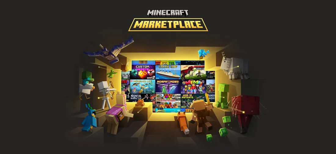 Le Marketplace Minecraft et ses mondes, skins et packs créés par la communauté