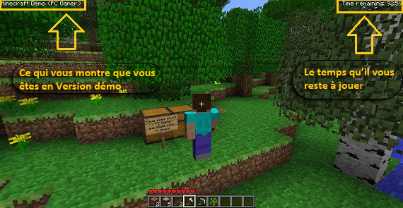 Version Démo de Minecraft  Minecraft.fr
