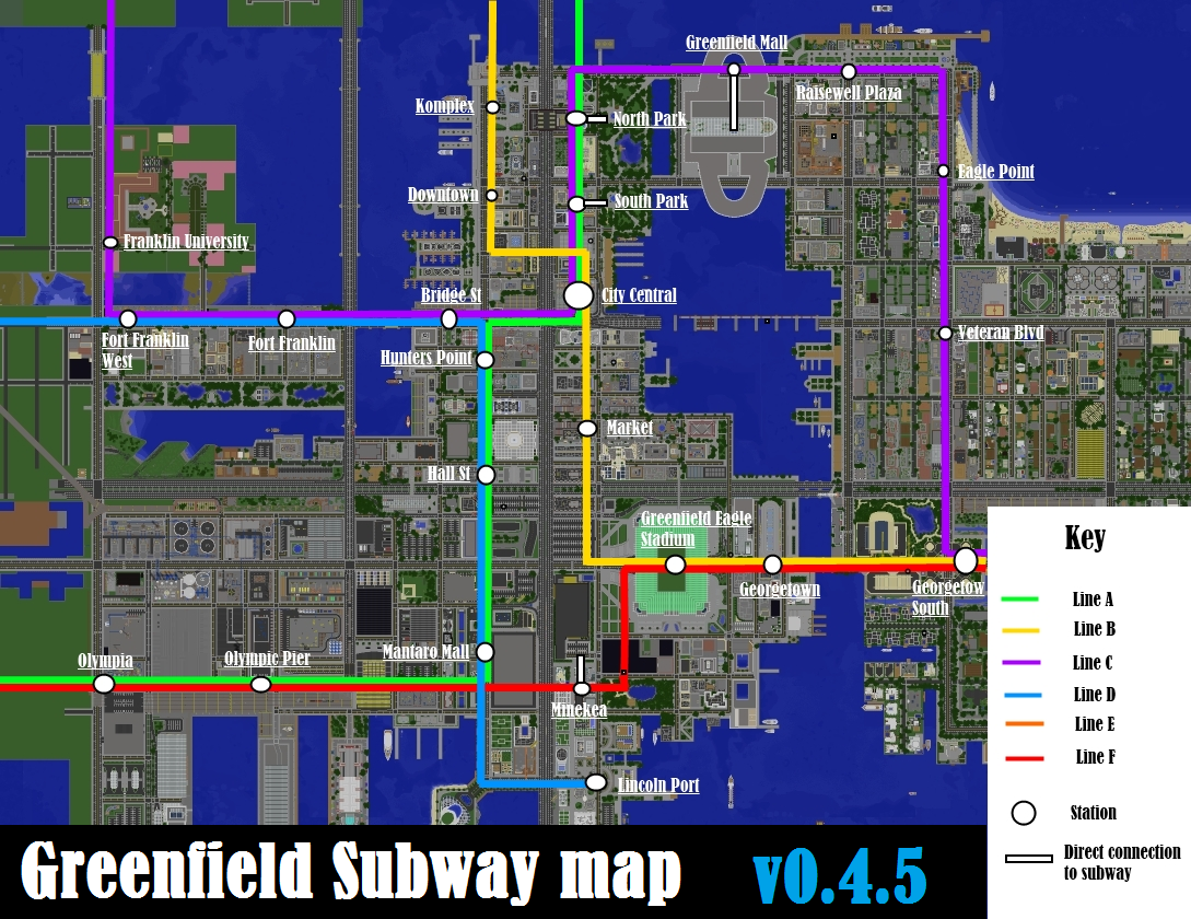 minecraft greenfield city map