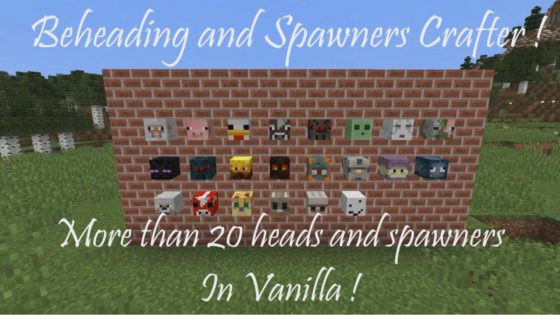 VanillaMod • Plus de tête et Spawner Craftable • Minecraft.fr