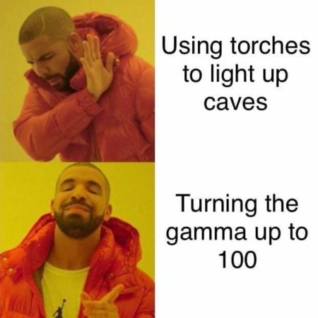 drake torches minecraft meme