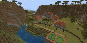 seed minecraft bedrock 1.9 stronghold village