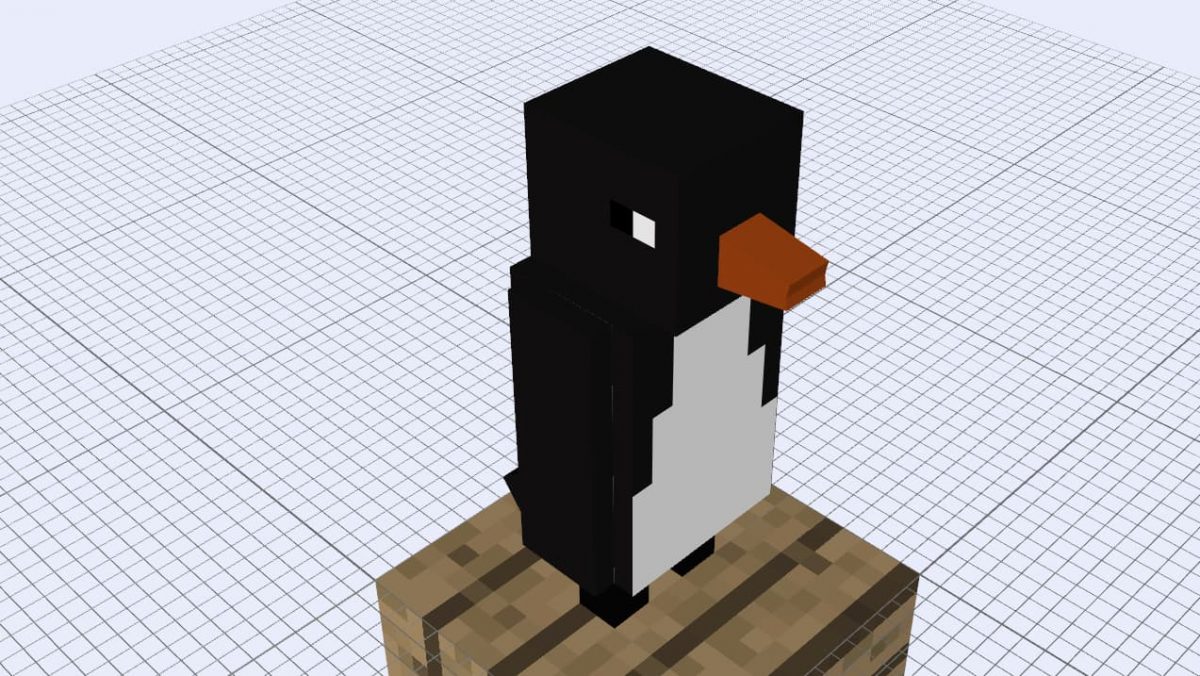 pingouins minecraft debout