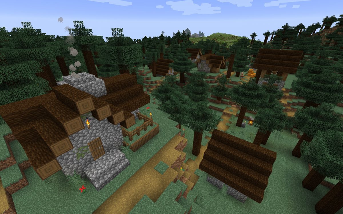 Meilleur Seed Minecraft 1.14 : Village taiga caverne foret