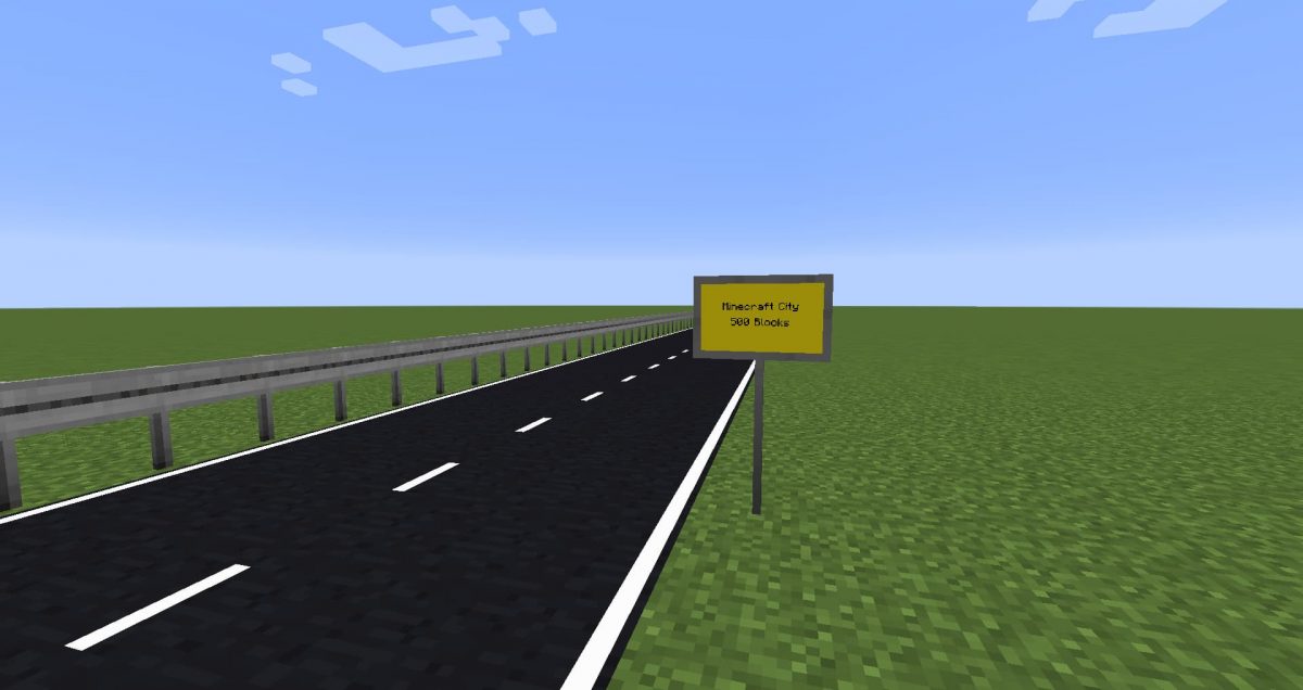 Mod Minecraft Ultimate Car Voiture Véhicule route et panneau