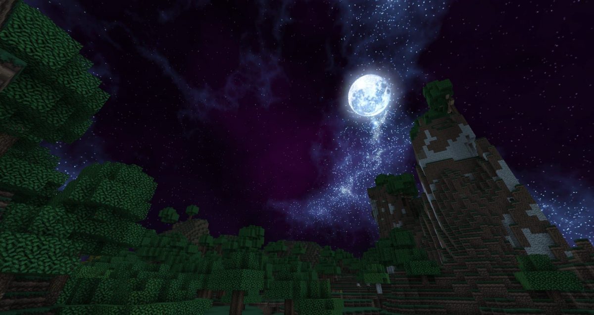 Dokucraft High : La lune pendant la nuit