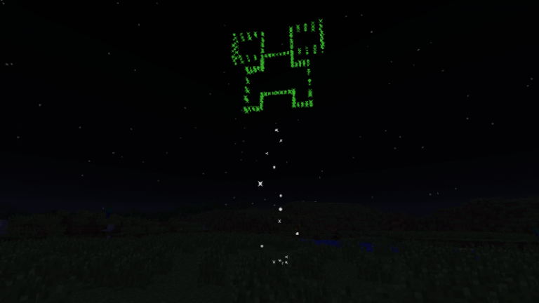 Comment Faire Un Feu D'artifice Minecraft En Forme De Creeper