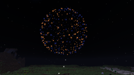 Explosion feu d'artifice Minecraft grosse boule