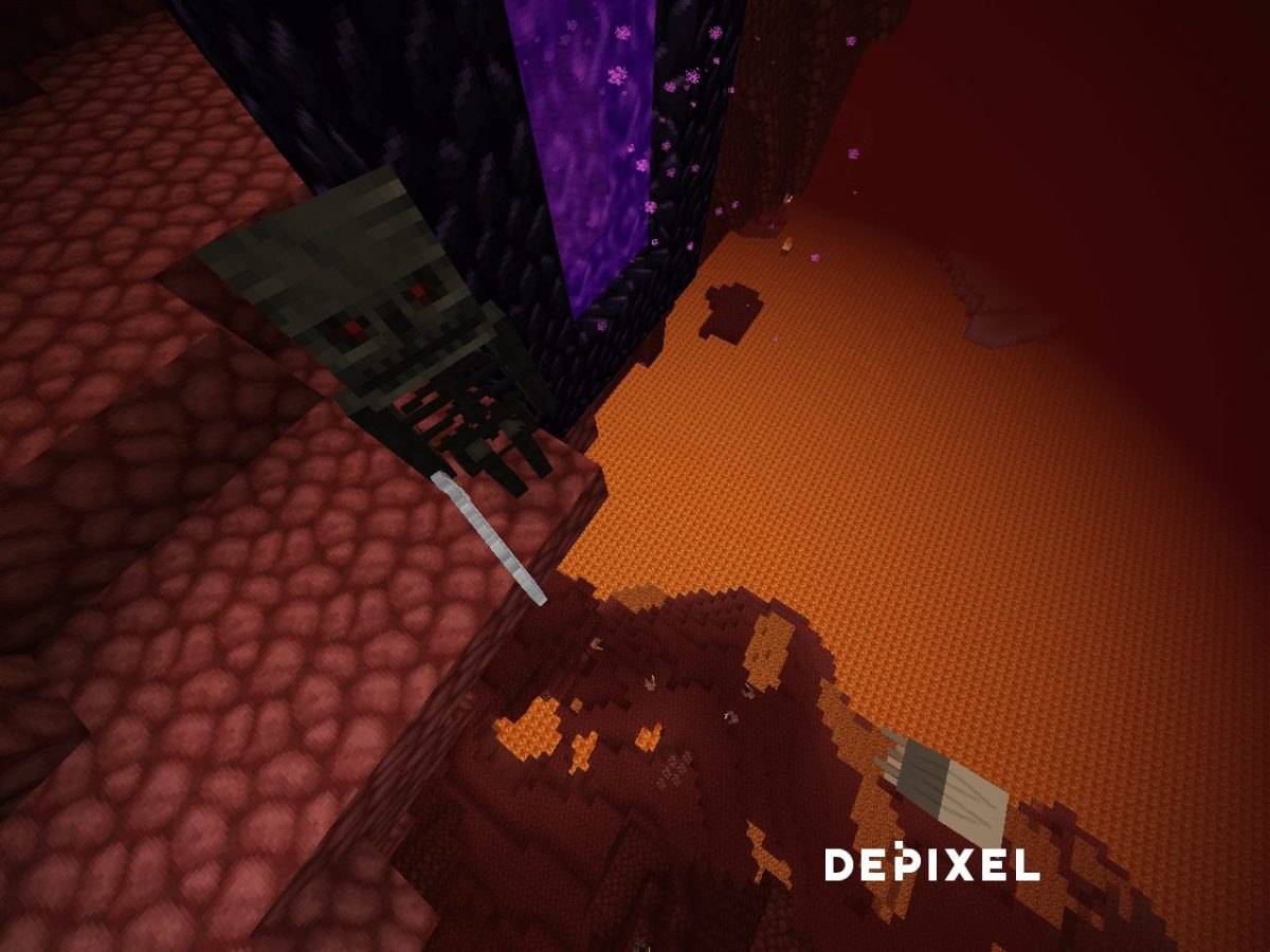 Depixel, pack de textures Minecraft : dans le nether