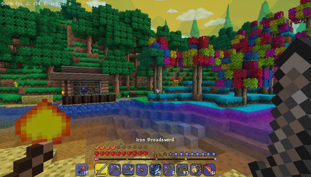 Terrapack3d Textures Minecraft X Terraria : aperçu de la vue du joueur
