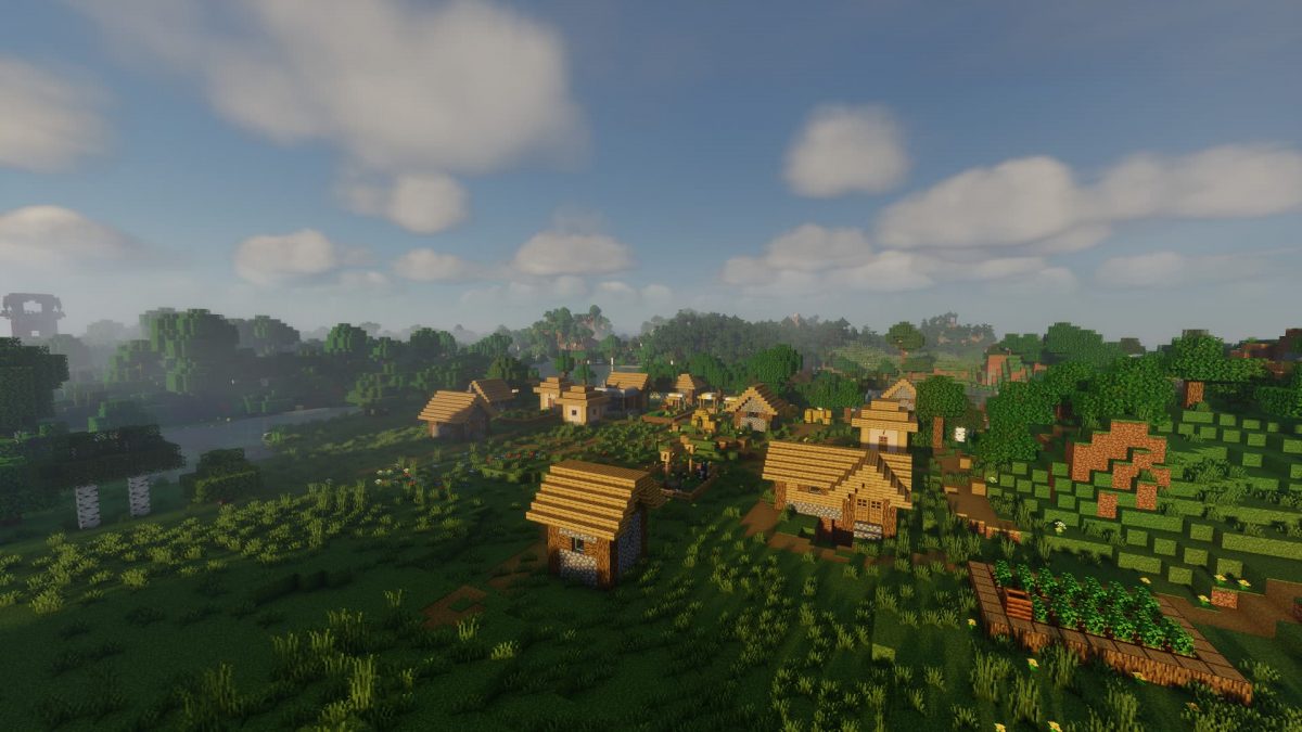 Chocapic's 13 shader : une village le matin