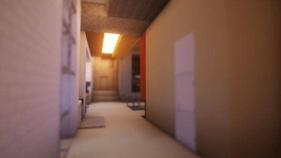 Map Minecraft film Parasite comparaison : Couloir maison Park Minecraft