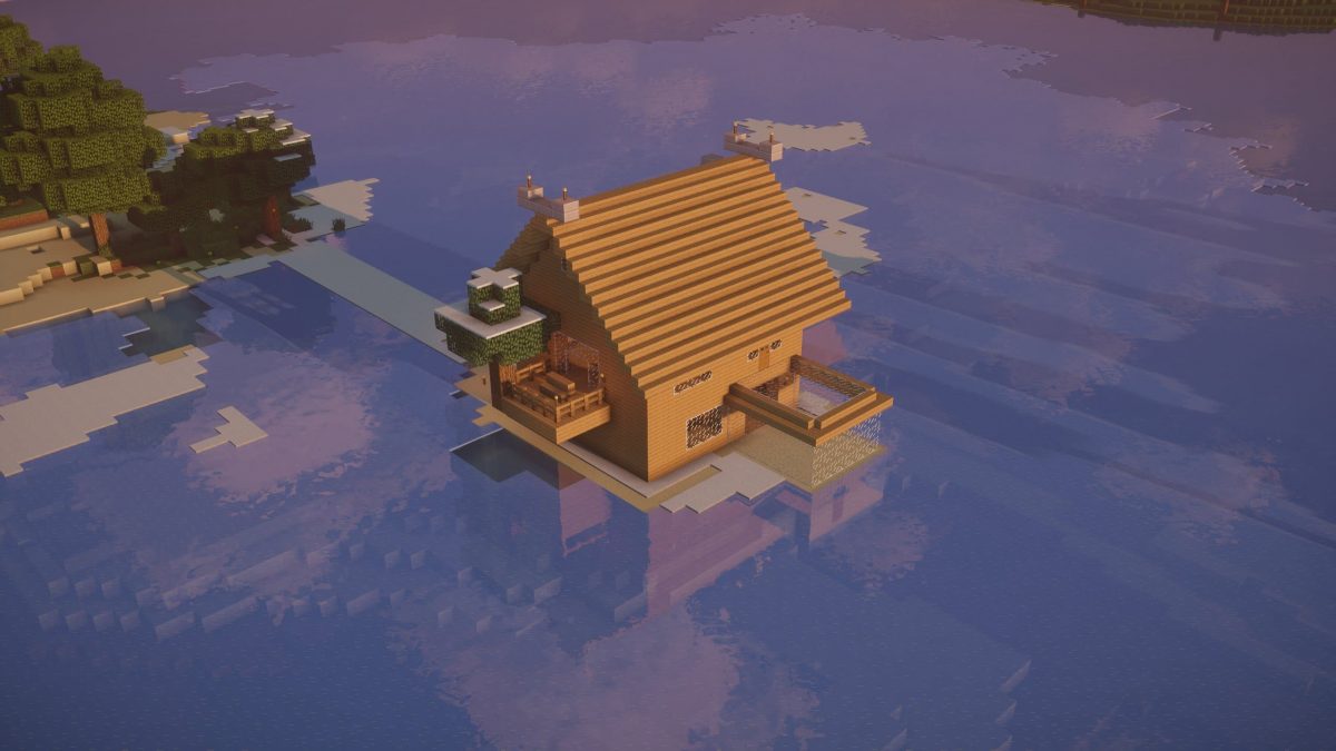 Nostalgia Shader : une petite maison posée sur un lac
