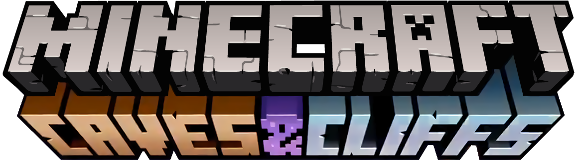 logo minecraft 1.17 grotte caverne caves and cliffs update