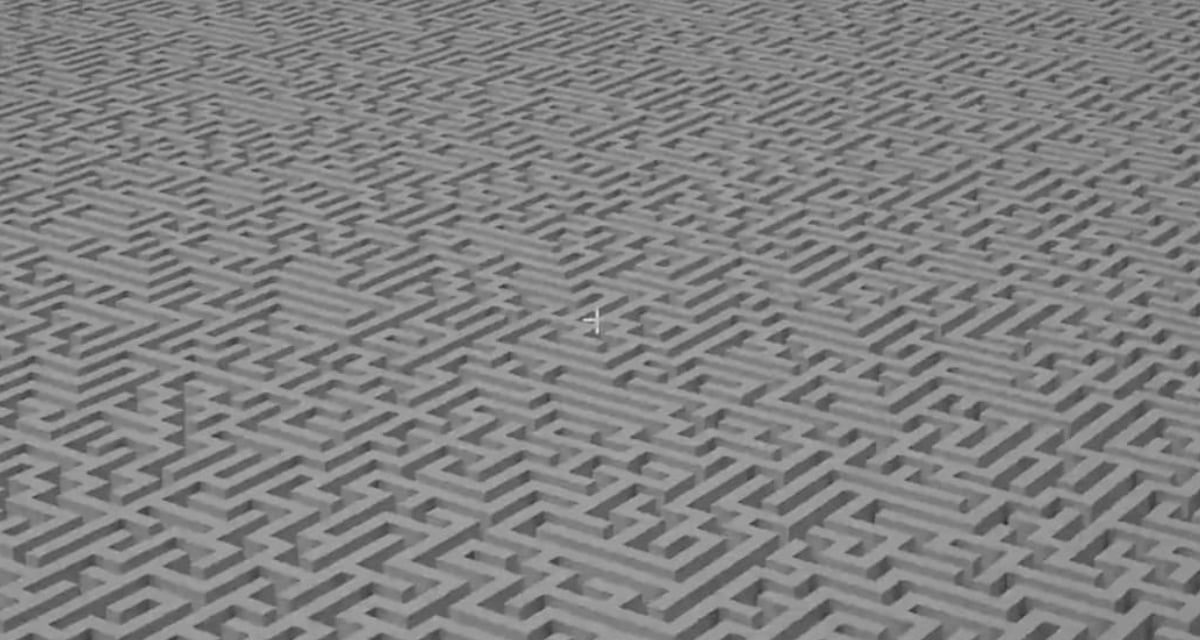 Un générateur et un solveur de labyrinthe en command block dans Minecraft