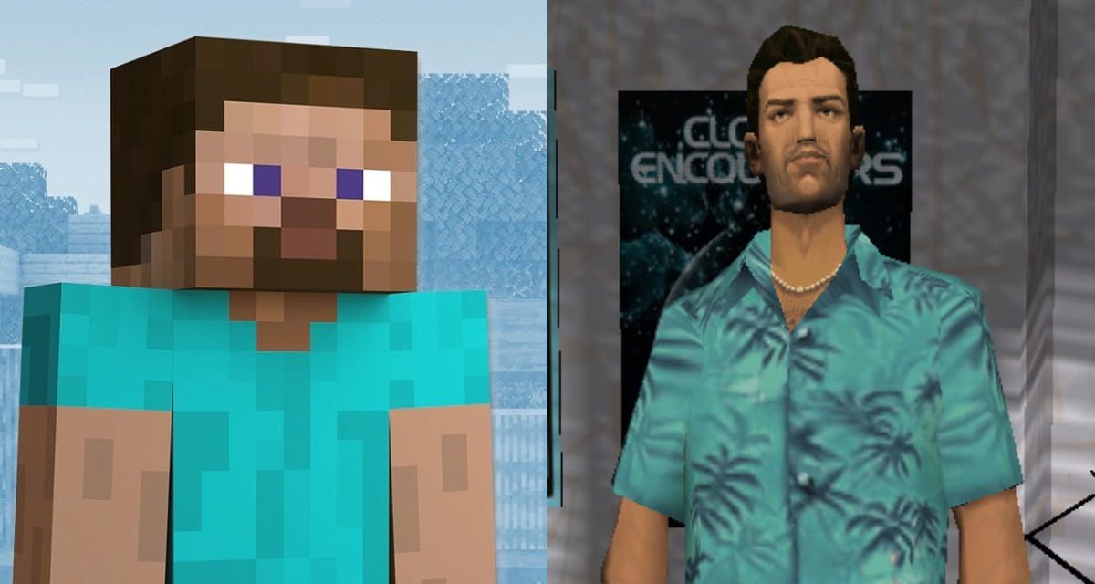 Le skin par défaut de Minecraft (Steve) serait-il basé sur Tommy Vercetti, un personnage de GTA ?
