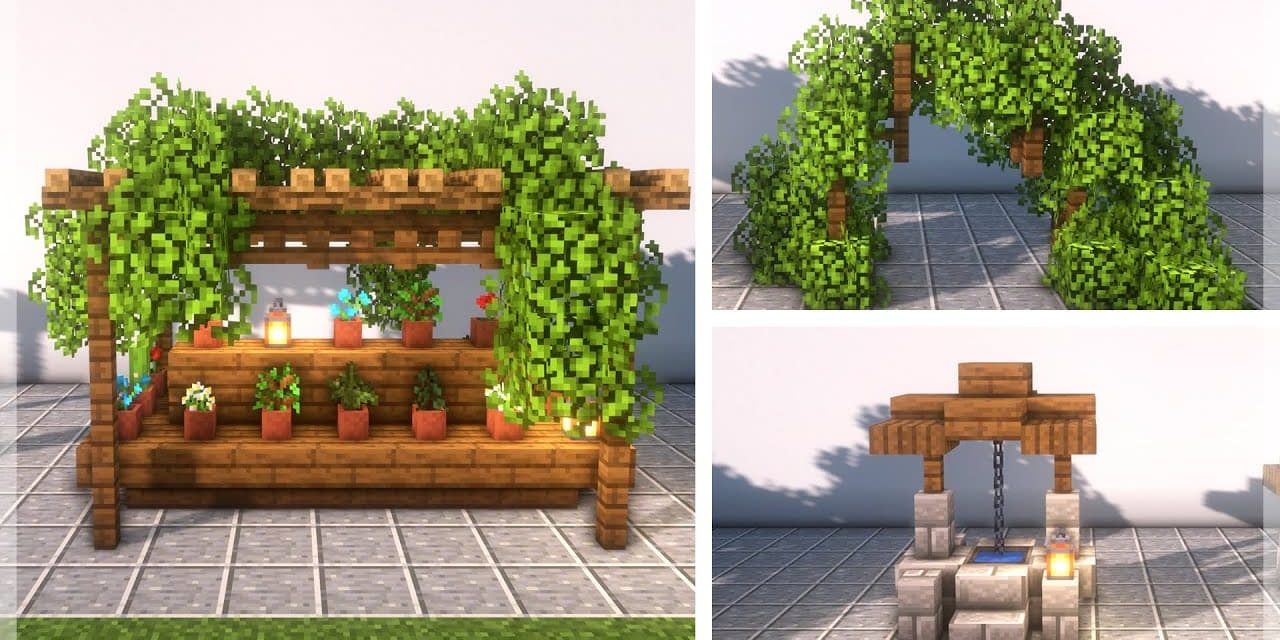 30 astuces de build / décoration de jardin dans Minecraft