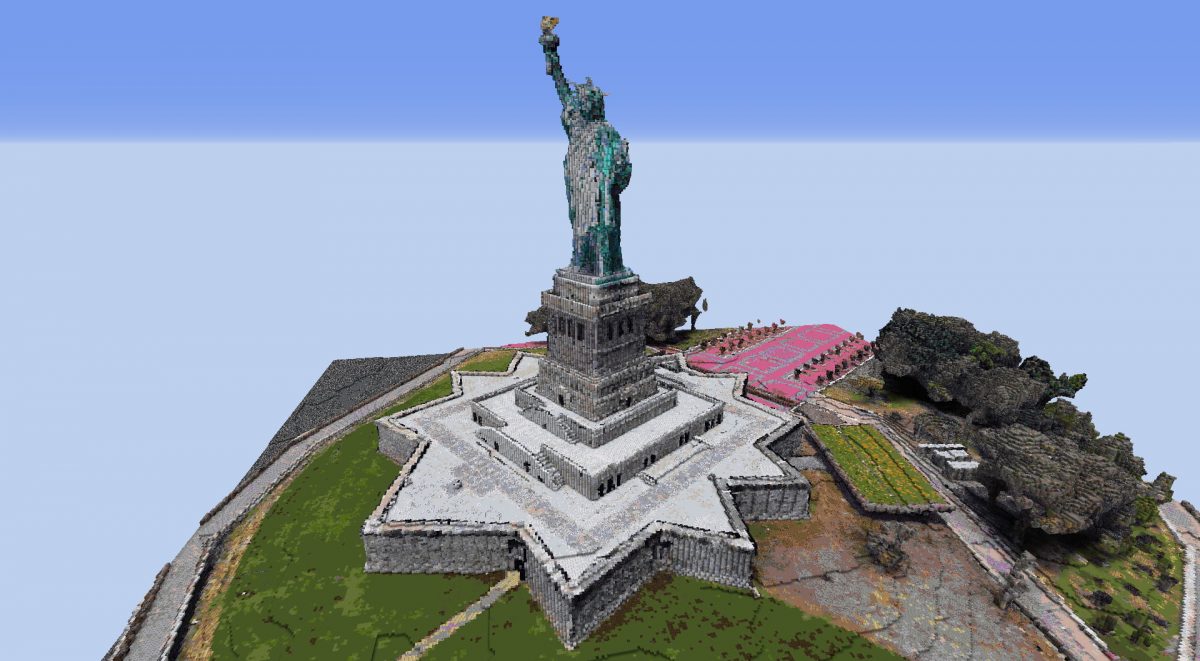 Statue of Liberty, New York dans Minecraft