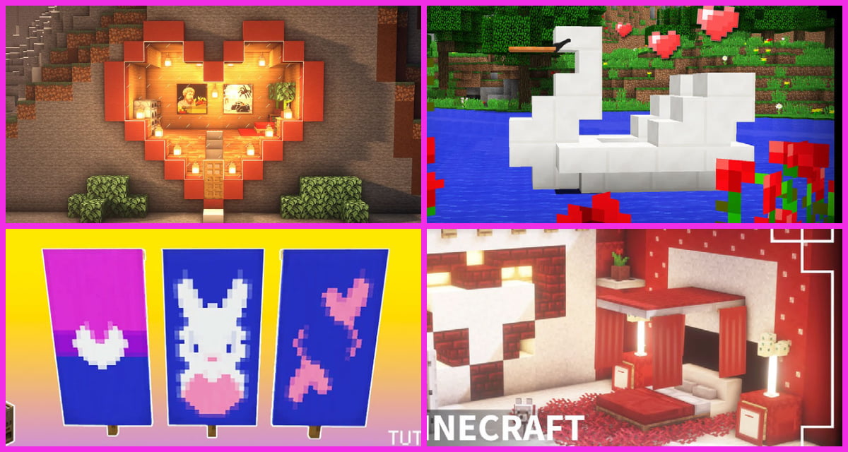 10 astuces de builds / décoration pour la Saint Valentin dans Minecraft