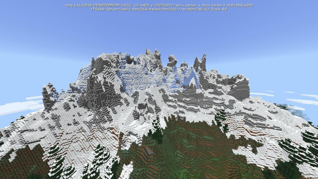 Nouvelle génération des montagnes dans Minecraft Beta 1.17