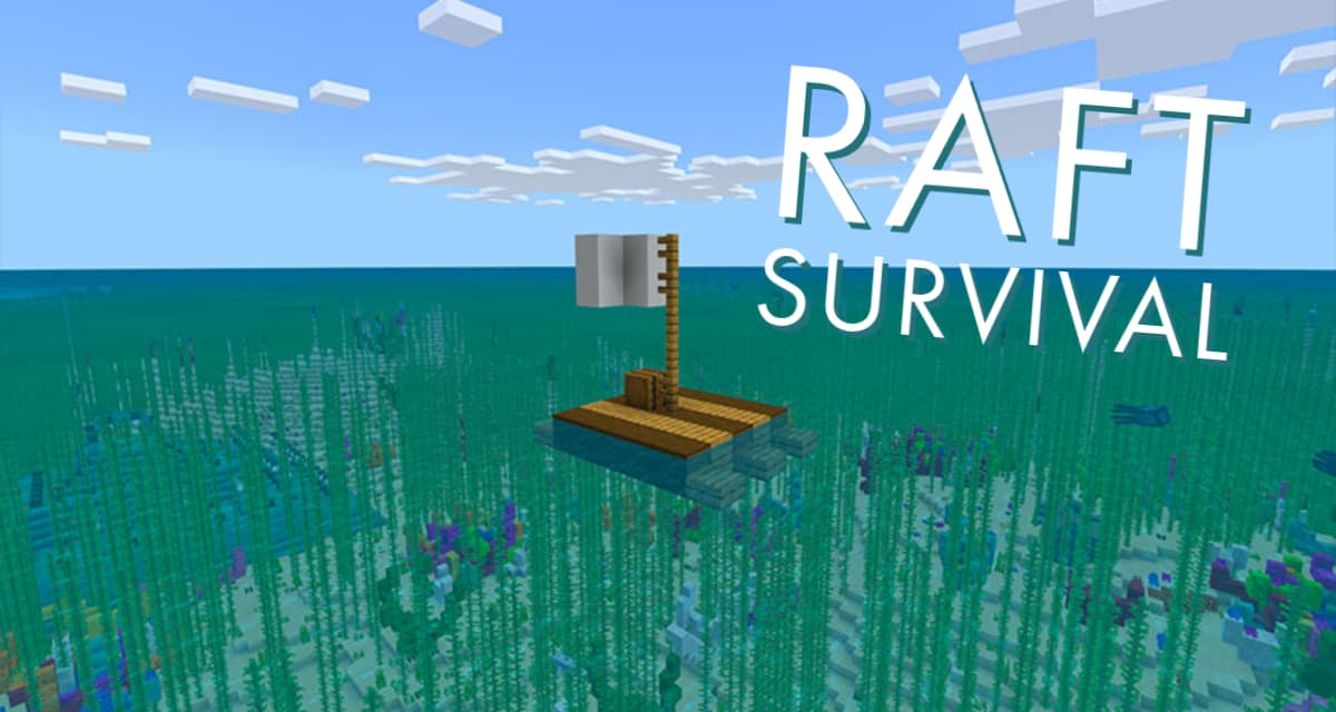 raft survival map minecraft