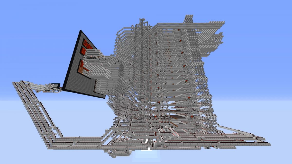 Le circuit de redstone de map Tetris Minecraft
