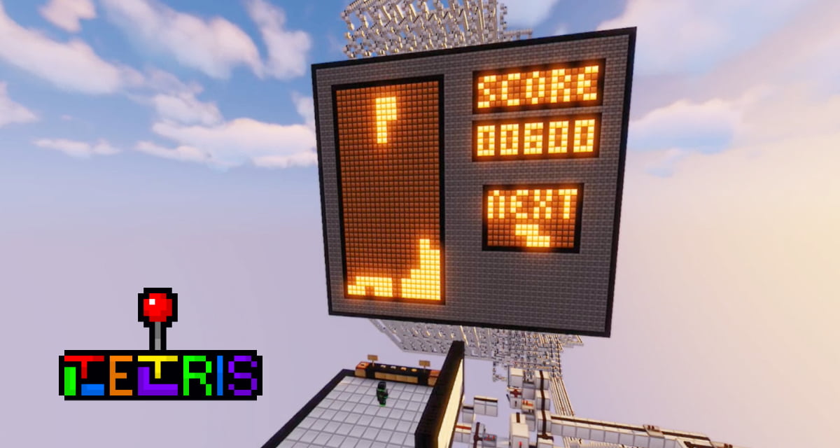 Une construction dans Minecraft permet de jouer à Tetris