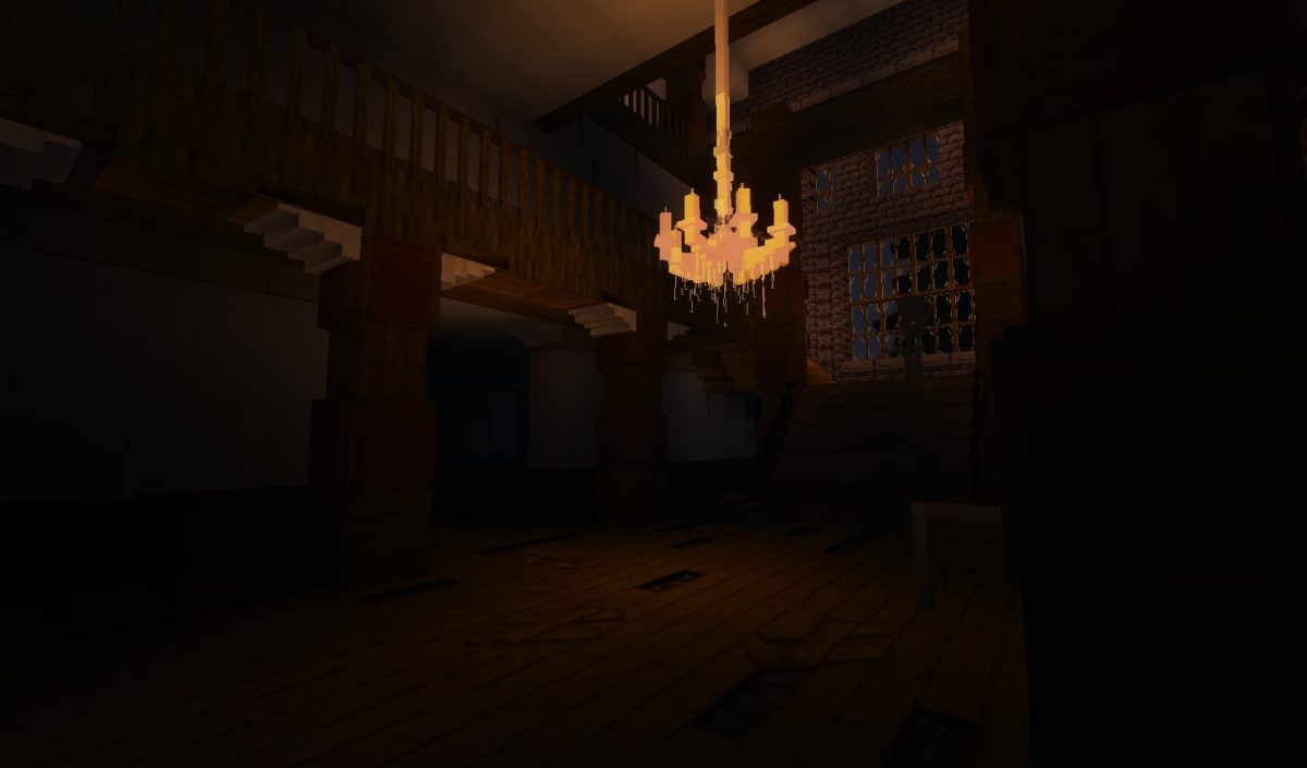The Redmoore Mansion Mystery chandelier
