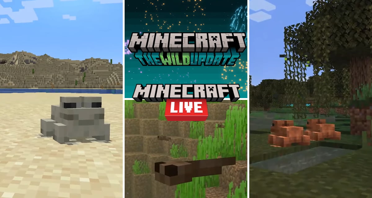 Minecraft Live 2021 – tout ce qui a été annoncé lors du live :  grenouilles, têtards, lucioles …