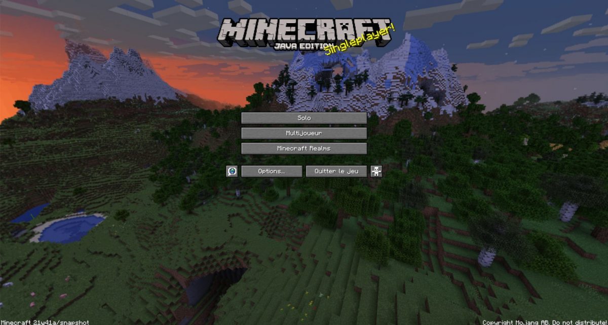 Nouveau fond menu Minecraft 2
