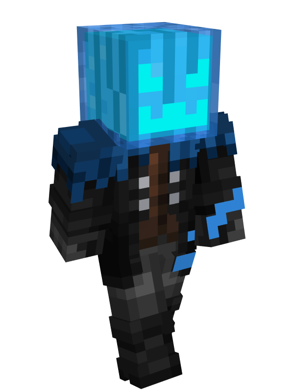skin minecraft halloween creature bleu