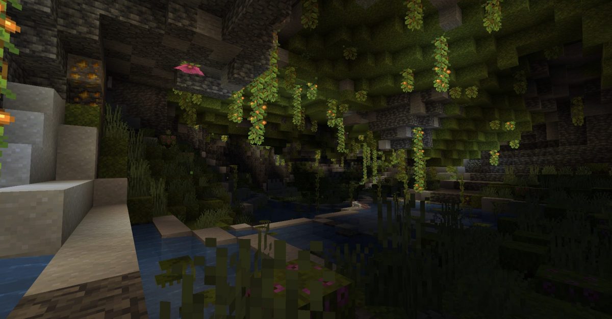 Une caverne luxuriante Minecraft 1.18