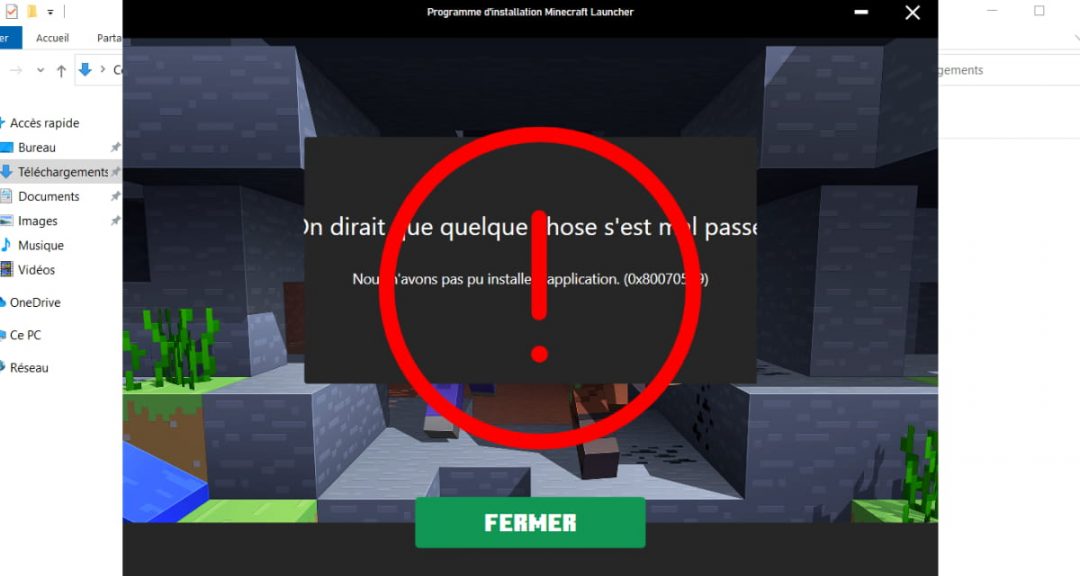 Corriger les erreurs d'installation de Minecraft 0x80070424, 0x80131509