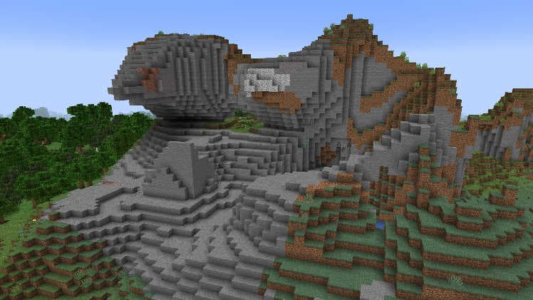 Une colline originale dans Minecraft