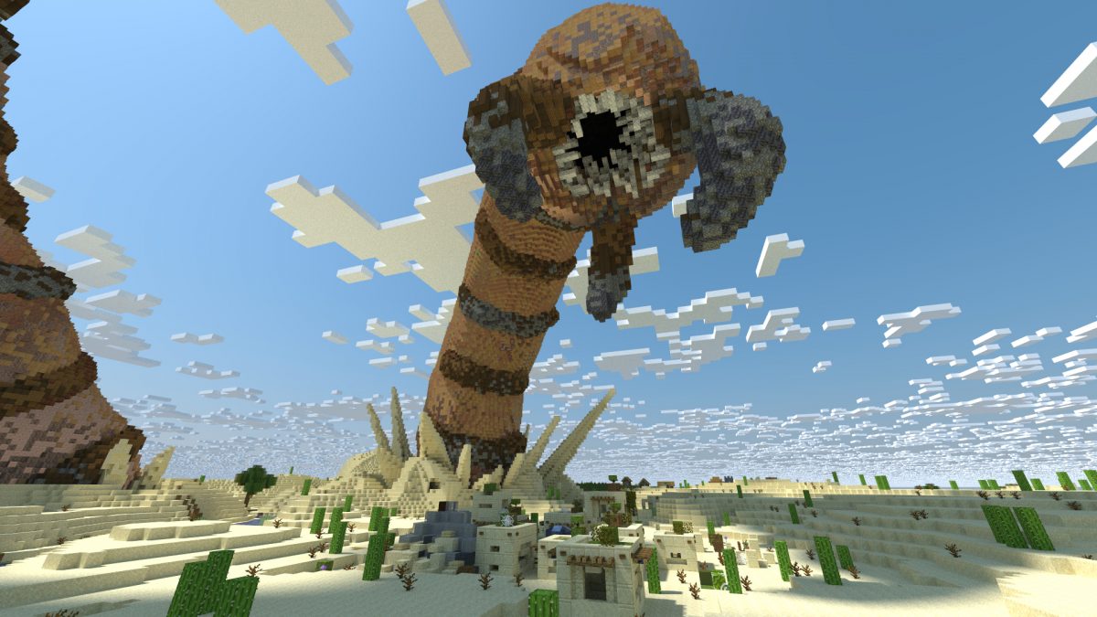 Un ver des sables dans Minecraft