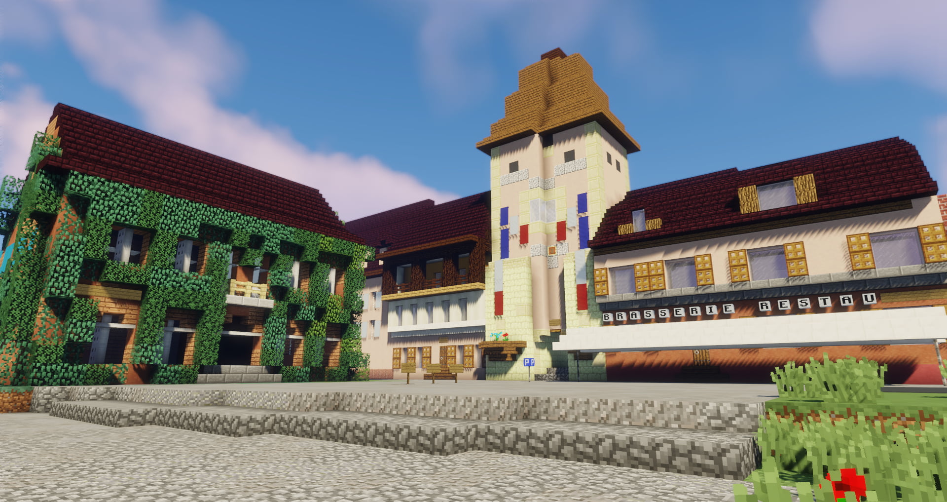 Ville de Turckheim dans Minecraft brasserie