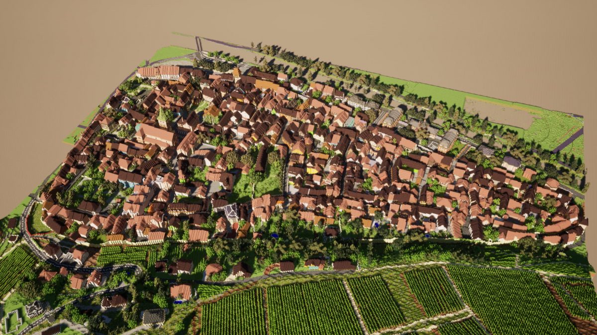 Ville de Turckheim dans Minecraft dessus