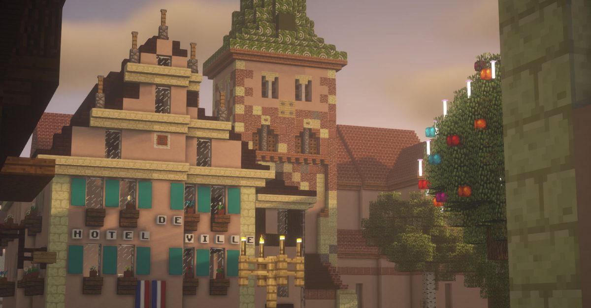 Ville de Turckheim dans Minecraft hotel de ville