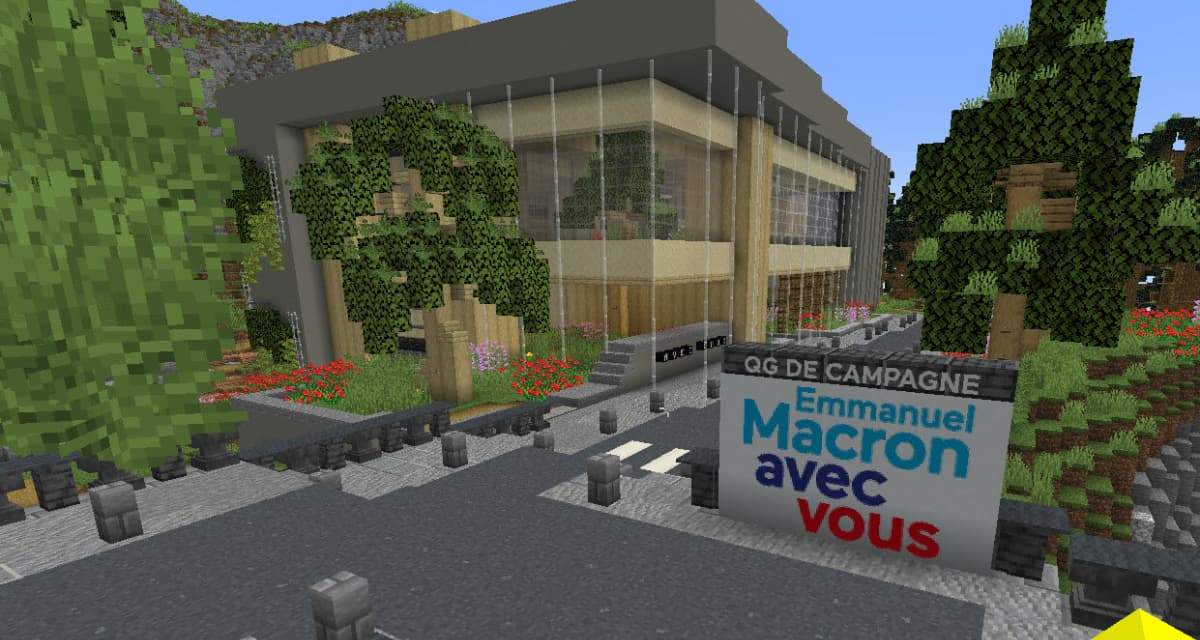 Serveur Minecraft d’Emmanuel Macron : le candidat fait sa campagne présidentielle dans Minecraft