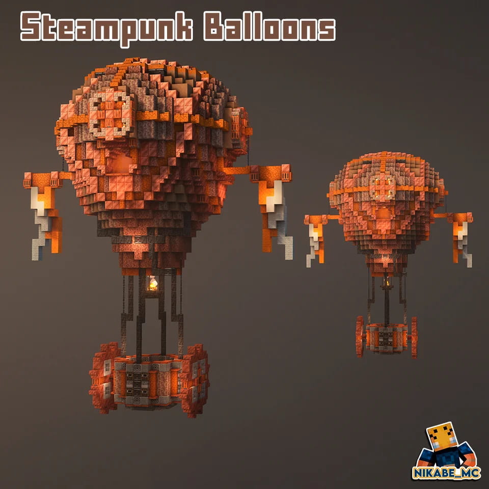 montgolfière steampunk minecraft