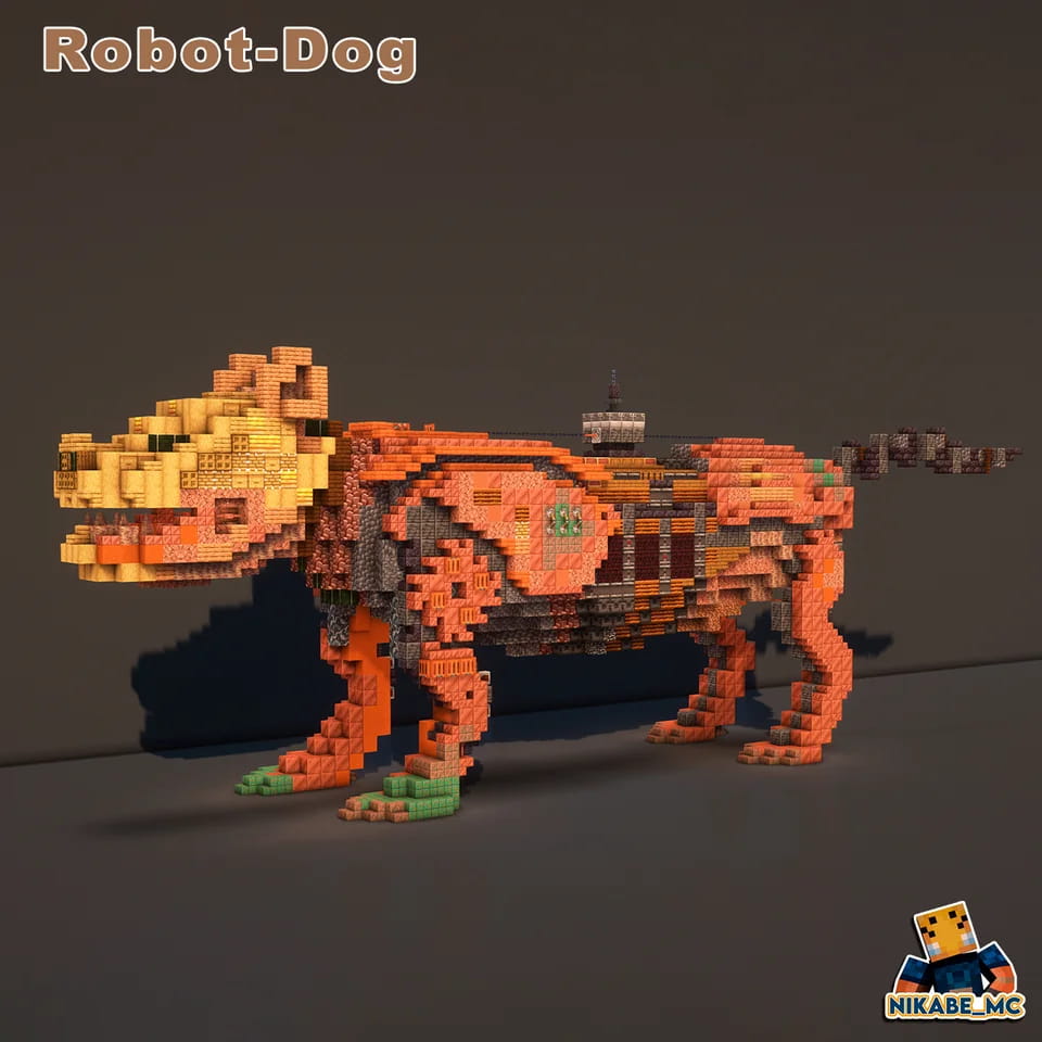 chien robot steampunk minecraft