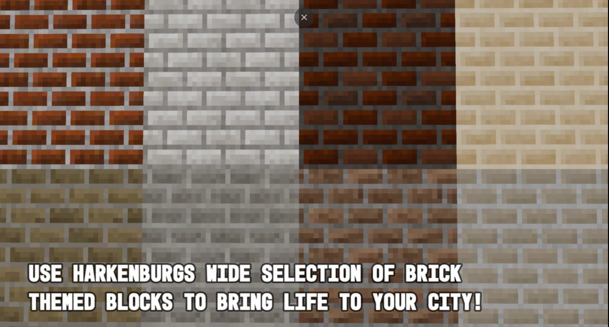 Types de briques differents avec Harkenburg City