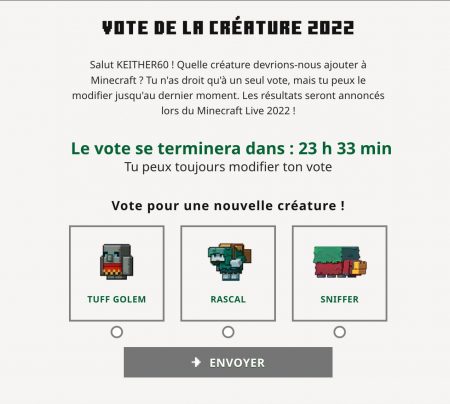Minecraft Mob Vote 2022 : découvrez les 3 créatures et comment voter au ...