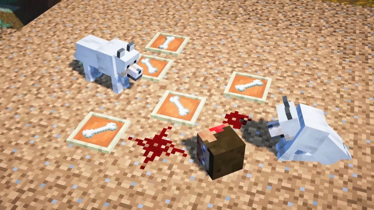 Steve Minecraft mort loup