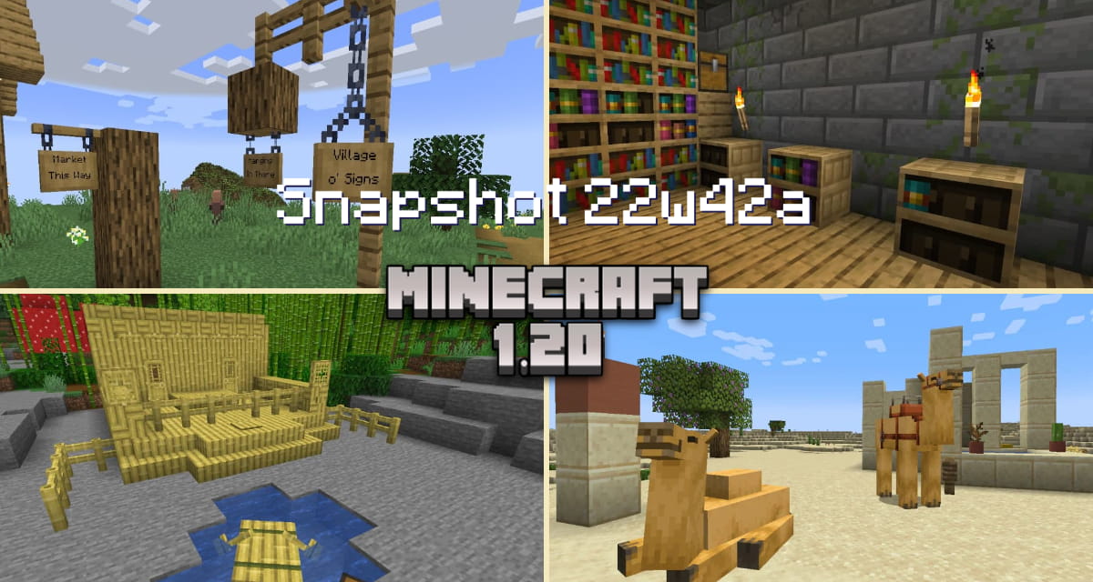 Testez les nouveautés de Minecraft 1.20 dès maintenant ! Snapshot 22w42a / Preview 1.19.50.21